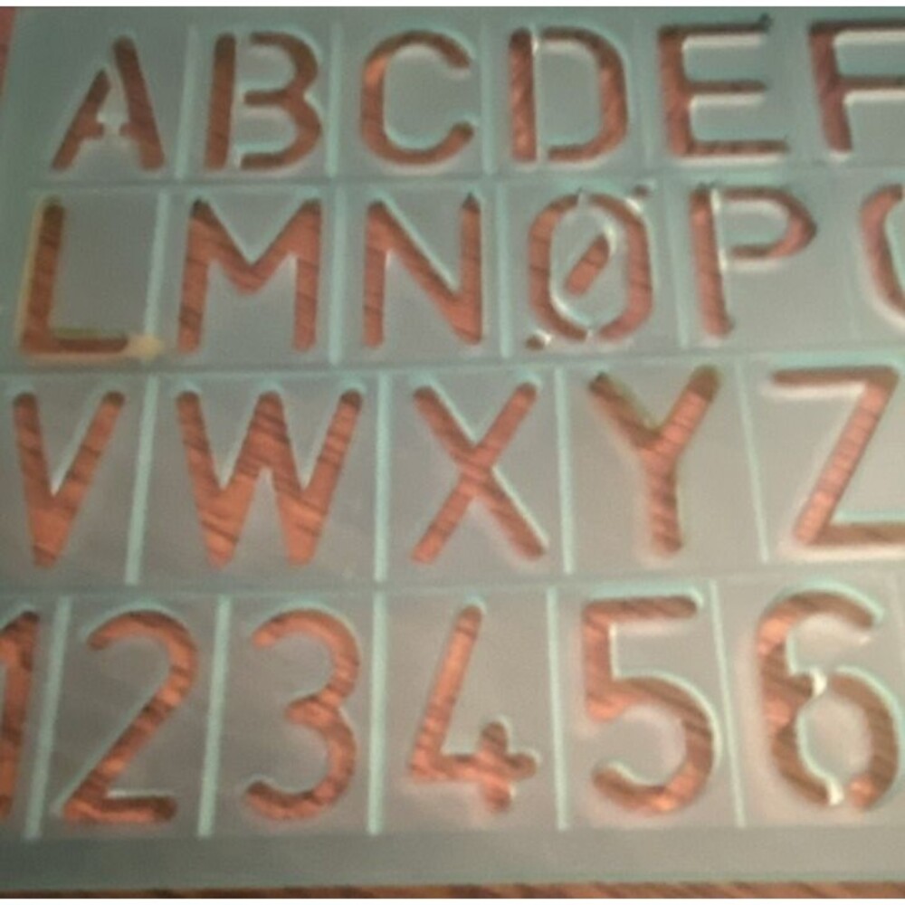 Stencil Craft Design Patterns- Numbers Letters - Picture 3 of 3
